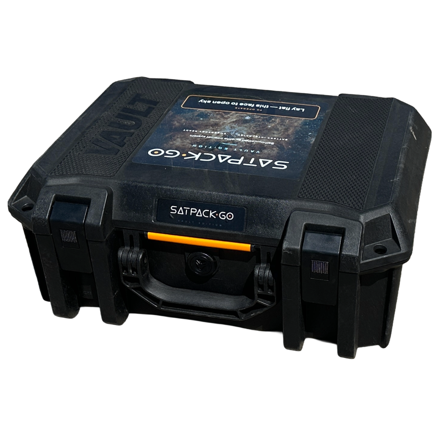 SatPack Go case seen from above at an angle